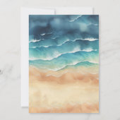 Ocean Beach Schattigee Signature Zomer Waterverf Kaart (Achterkant)