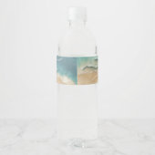 Ocean Beach Schattigee Signature Zomerfeest Waterfles Etiket (Achterkant)