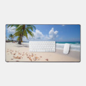 Ocean Beach, schelpen en palmbomen Bureaumat (Keyboard & Muis)