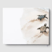 Ocean Beach Sea Turtles Wedding Gastenboek (Achterkant)