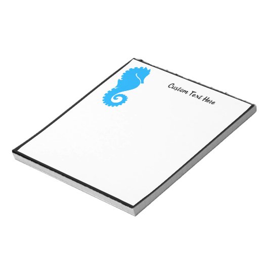 Ocean Beach Seahorse Black Blue Notitieblok (Linkerzijde)