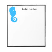 Ocean Beach Seahorse Black Blue Notitieblok (Voorkant)