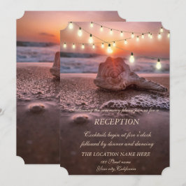 Ocean Beach, Seashell Lights Trouwreceptie  Kaart