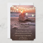 Ocean Beach, Seashell Lights Wedding Reception Kaart (Voorkant)