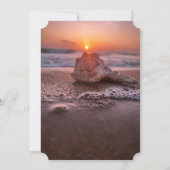 Ocean Beach, Seashell Lights Wedding Reception Kaart (Achterkant)