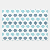 Ocean Beach Seashells Blue Pattern Thema Inpakpapier Vel (Voorkant 2)