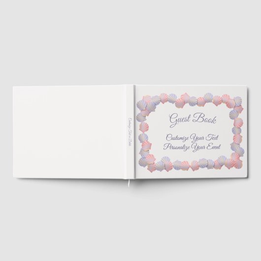 Ocean Beach Seashells Pastel Personalized Gastenboek (Volledig)