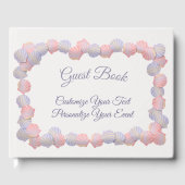 Ocean Beach Seashells Pastel Personalized Gastenboek (Voorkant)