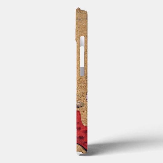 Ocean Beach Seashells Red Starfish Aangepast Case-Mate iPhone Case (Achterkant / Links)