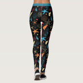 Ocean Beach Seashells Starfish Seahorse Yoga Leggings (Achterkant)