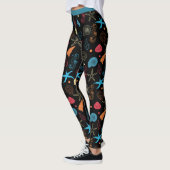 Ocean Beach Seashells Starfish Seahorse Yoga Leggings (Links)