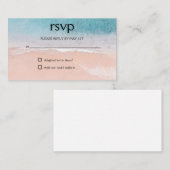 Ocean Beach Seaside Destination Wedding RSVP Informatiekaartje (Voorkant / Achterkant)