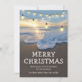 Ocean Beach Seaside kerstfeestdag kaart (Voorkant)