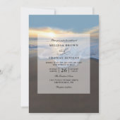 Ocean Beach Seaside Summer QR Code Wedding Kaart (Voorkant)