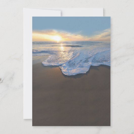 Ocean Beach Seaside Summer Wedding Kaart (Achterkant)