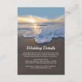 Ocean Beach Seaside Wedding Details Informatiekaartje (Voorkant)