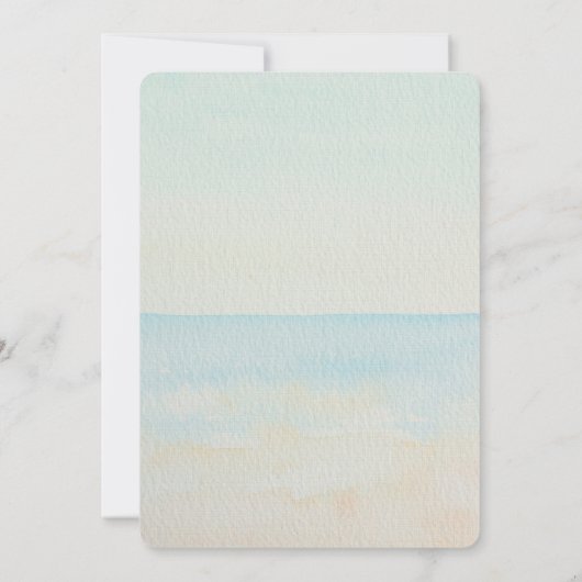 Ocean Beach Shells bruiloft Kaart (Achterkant)