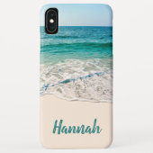 Ocean Beach Shore Jouw naam toevoegen Case-Mate iPhone Case (Achterkant)