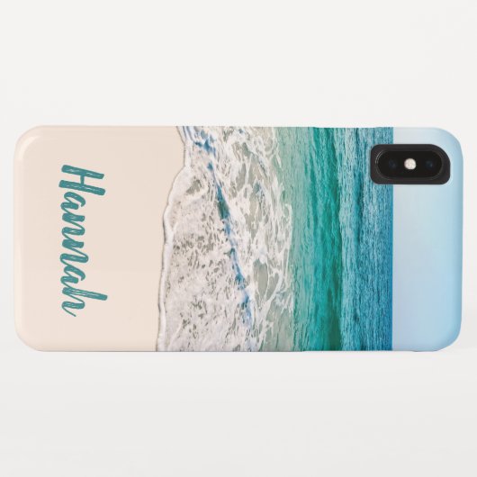 Ocean Beach Shore Jouw naam toevoegen Case-Mate iPhone Case (Achterkant (horizontaal))