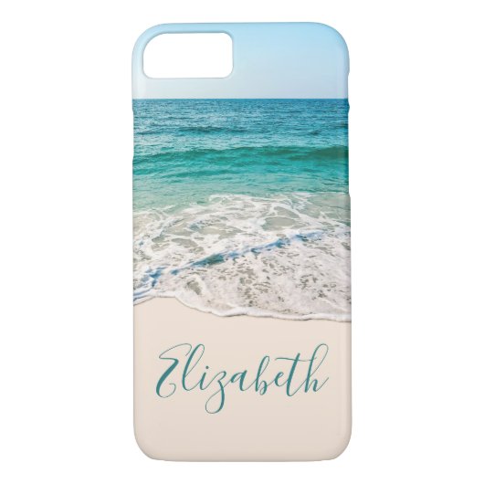 Ocean Beach Shore om Jouw naam toe te voegen Case-Mate iPhone Case (Achterkant)
