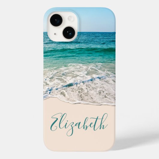 Ocean Beach Shore om Jouw naam toe te voegen Case-Mate iPhone Case (Achterkant)
