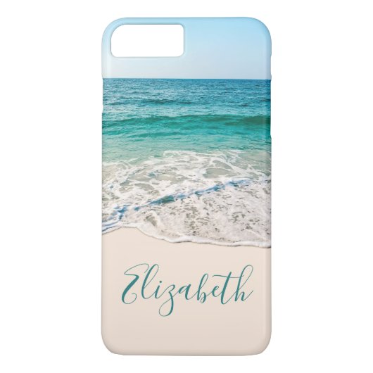 Ocean Beach Shore om Jouw naam toe te voegen Case-Mate iPhone Case (Achterkant)