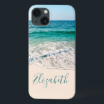 Ocean Beach Shore om Jouw naam toe te voegen Case-Mate iPhone Case<br><div class="desc">Ocean Beach Shore van een prachtig blauw en aqua zee landschap. Klaar aan Personaliseren met jouw naam of monogram. De kleur van de Tropische Beach Water in de Kustkleur kan worden aangepast en gewijzigd in elke gewenste kleur. De fancy doopvontstijl, de grootte, en de kleur kunnen worden veranderd of worden...</div>
