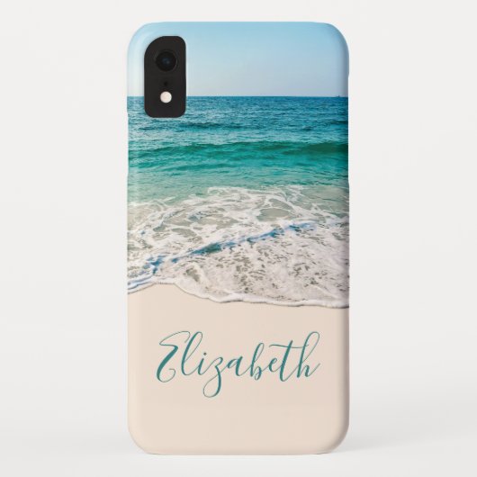 Ocean Beach Shore om Jouw naam toe te voegen Case-Mate iPhone Case (Achterkant)