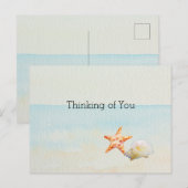 Ocean Beach Starfish Conch Shell     Briefkaart (Voorkant / Achterkant)