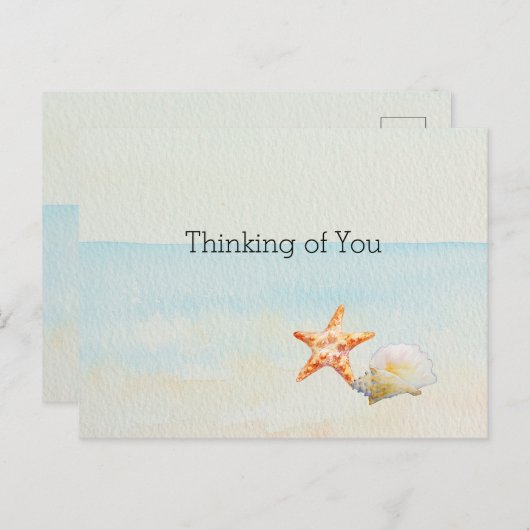 Ocean Beach Starfish Conch Shell     Briefkaart (Voorkant / Achterkant)