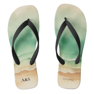 Ocean Beach SUMMER Waterverf Elegant Teenslippers