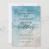 Ocean Beach Summer Wedding Invitations Kaart (Voorkant)