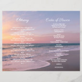 Ocean Beach Sunset Funeral Service Fotoprogramma (Achterkant)