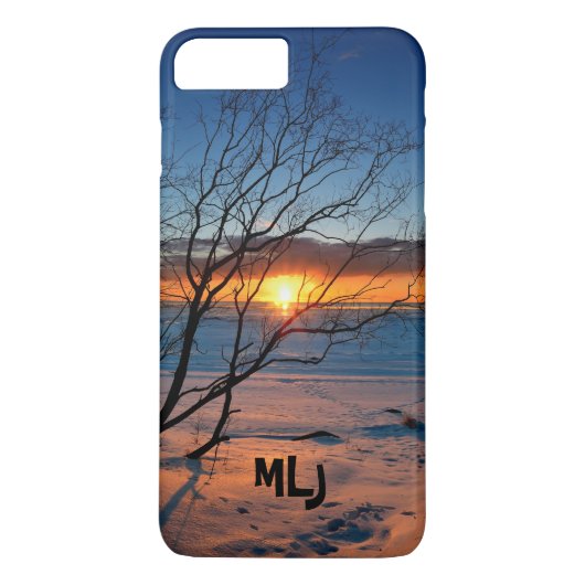 Ocean Beach Sunset Gepersonaliseerde iPhone Case (Achterkant)