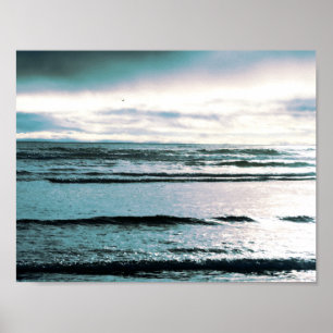 Ocean Beach Sunset Poster