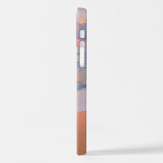 Ocean Beach Sunset Vibes gepersonaliseerd iPhone Hoesje (Linkerkant)