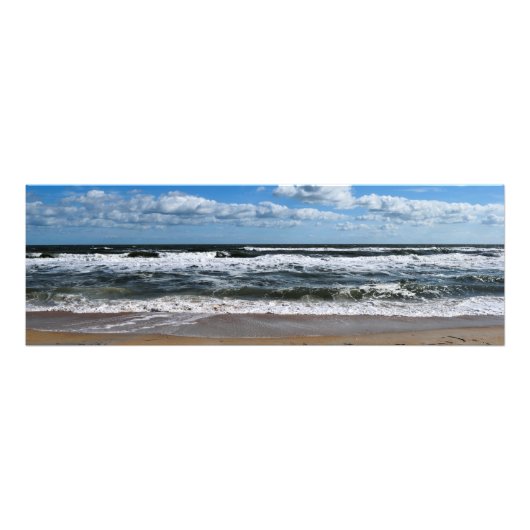 Ocean Beach Surf Foto Afdruk (Voorkant)