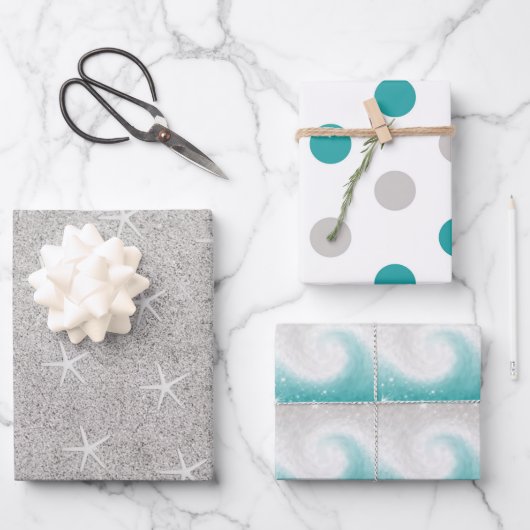 Ocean Beach Thema Inpakpapier Vel (Voorkant)