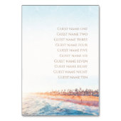 Ocean Beach Thema Trouwtafel Nummer Kaart (Achterkant)