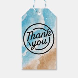 Ocean Beach Theme Bedankt Cadeaulabel