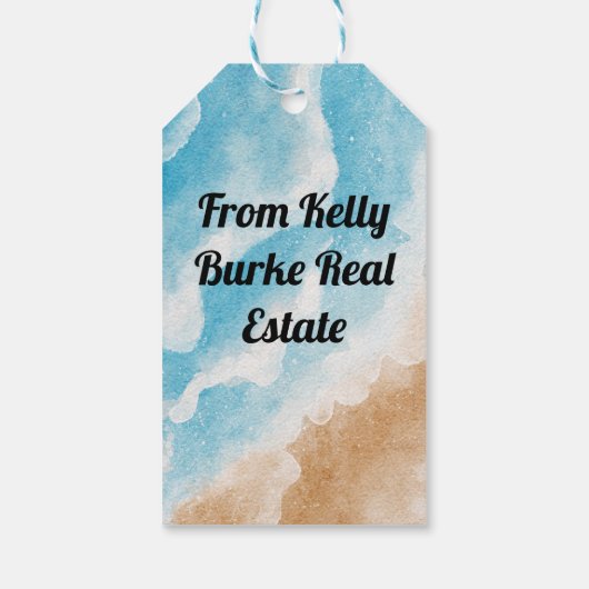 Ocean Beach Theme Bedankt Cadeaulabel (Achterkant)