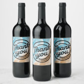 Ocean Beach Theme Dank U Sticker label (Flessen)