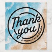 Ocean Beach Theme Dank U Sticker label (Enkel label)