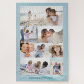 Ocean Beach Theme Family Photo Memory Collage Grid Legpuzzel (Verticaal)