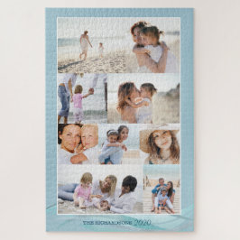 Ocean Beach Theme Family Photo Memory Collage Grid Legpuzzel