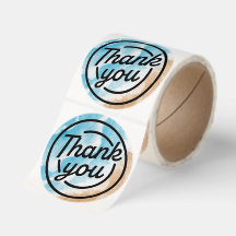 Ocean Beach Theme Thank You Sticker