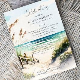 Ocean Beach Trail Viering van het leven Foto Kaart