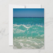 Ocean Beach Tropical Elegant Wedding RSVP Card (Achterkant)