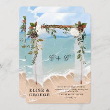 Ocean Beach Tropical Floral Canopy Unique Wedding