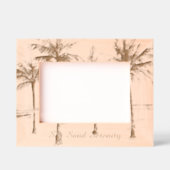 Ocean Beach Tropical Palm Trees Gegraveerde Lijstjes (Voorkant)